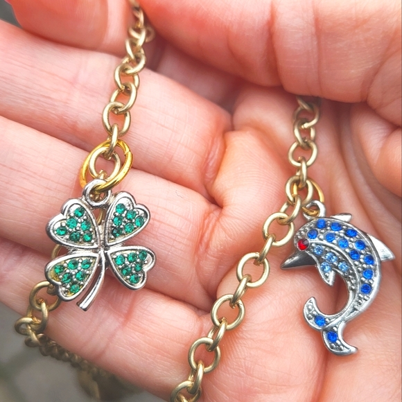 Anthropologie Crystal Charm Chain Ornament RARE - Picture 3 of 7